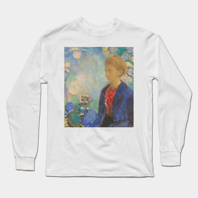 Baronne de Domecy by Odilon Redon Long Sleeve T-Shirt by Classic Art Stall